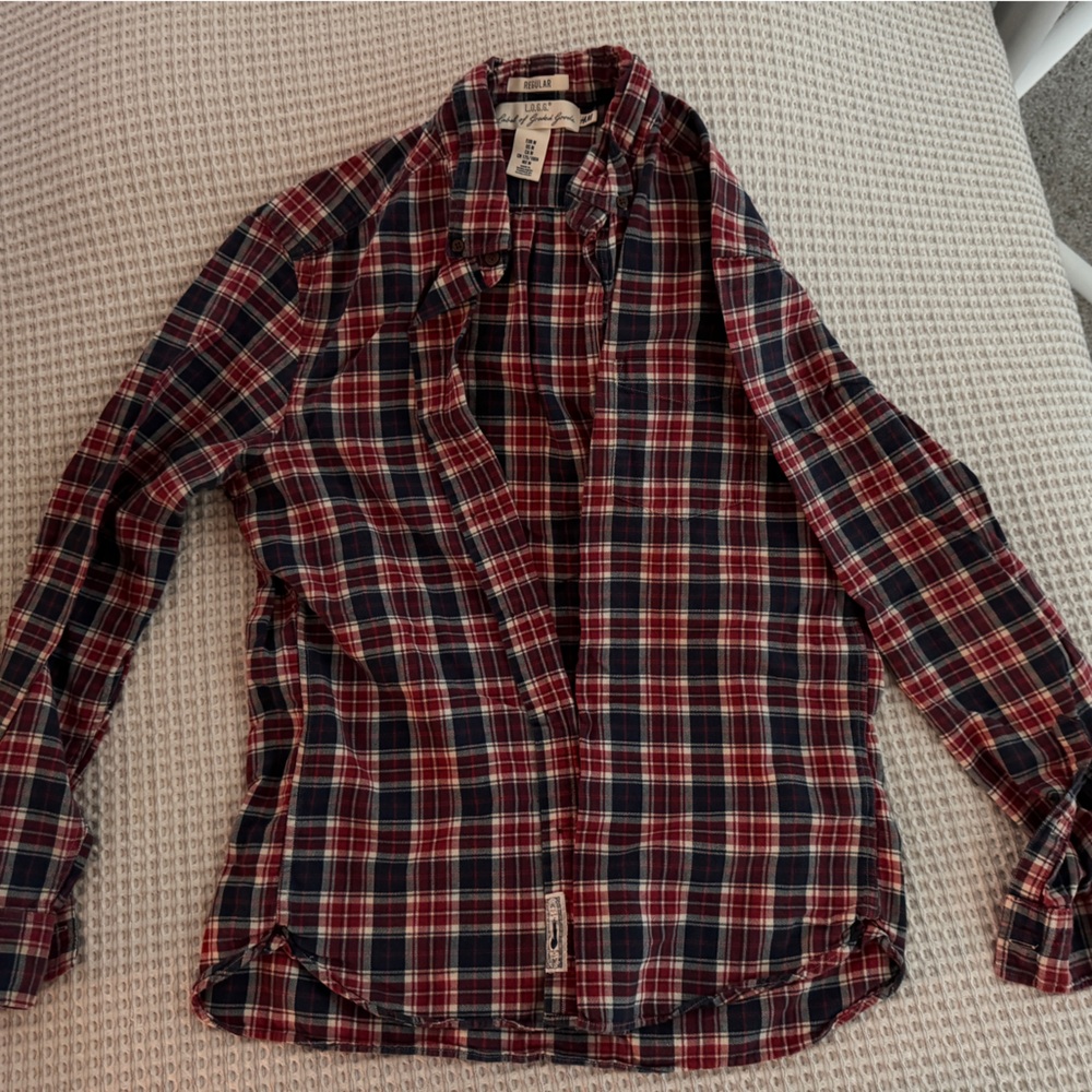 H&M Red and Blue Plaid Shirt